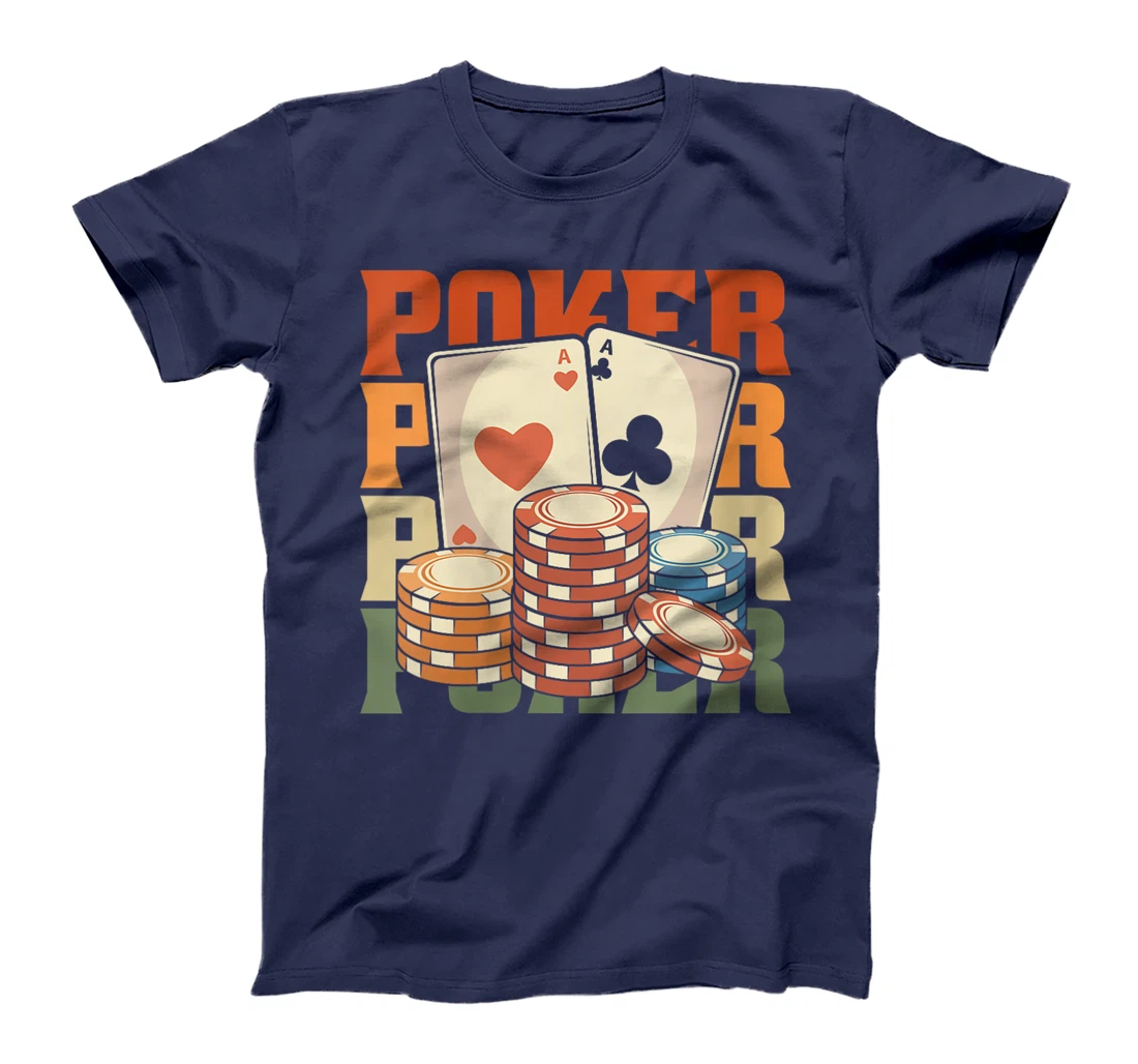 Womens Retro Poker Gambling Cards Gambler - Texas Vintage Poker T-Shirt