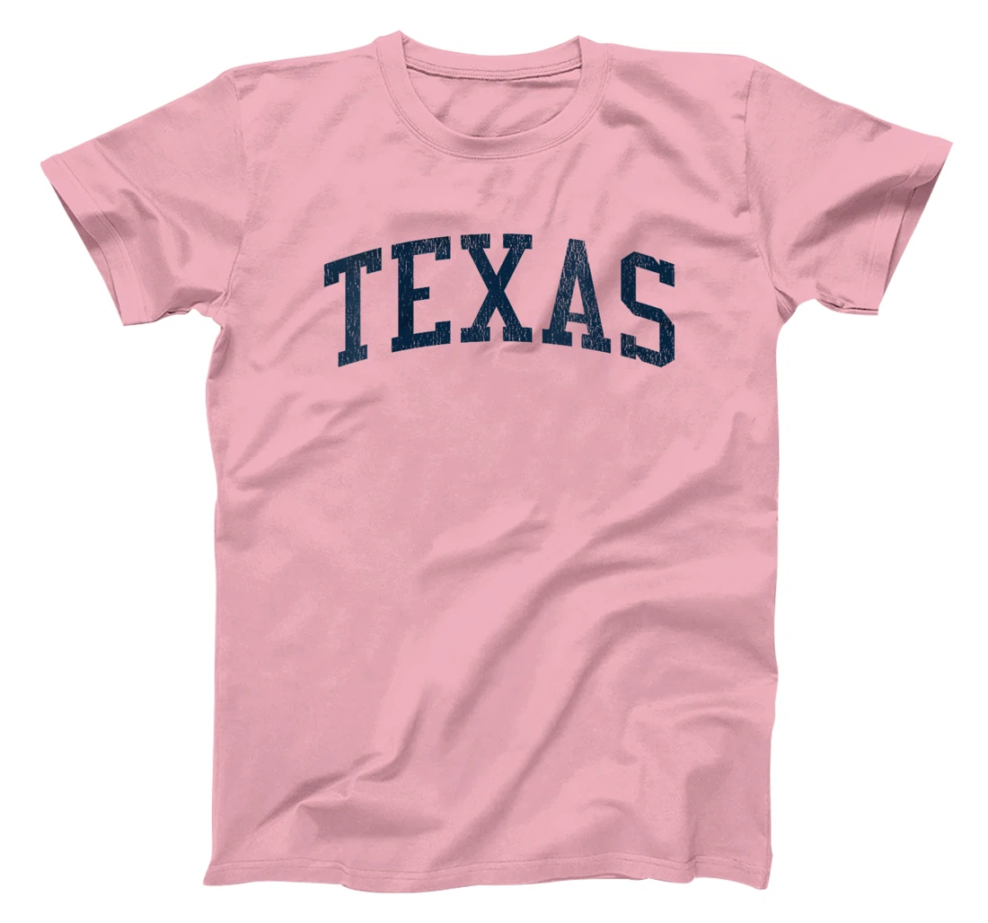 Womens Texas WI Vintage Athletic Sports JSN2 Navy Print T-Shirt