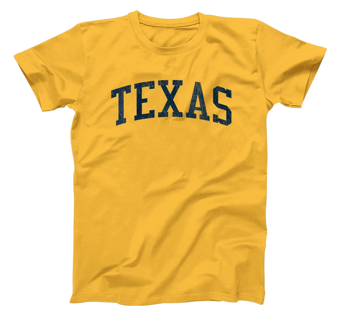 Womens Texas WI Vintage Athletic Sports JSN2 Navy Print T-Shirt