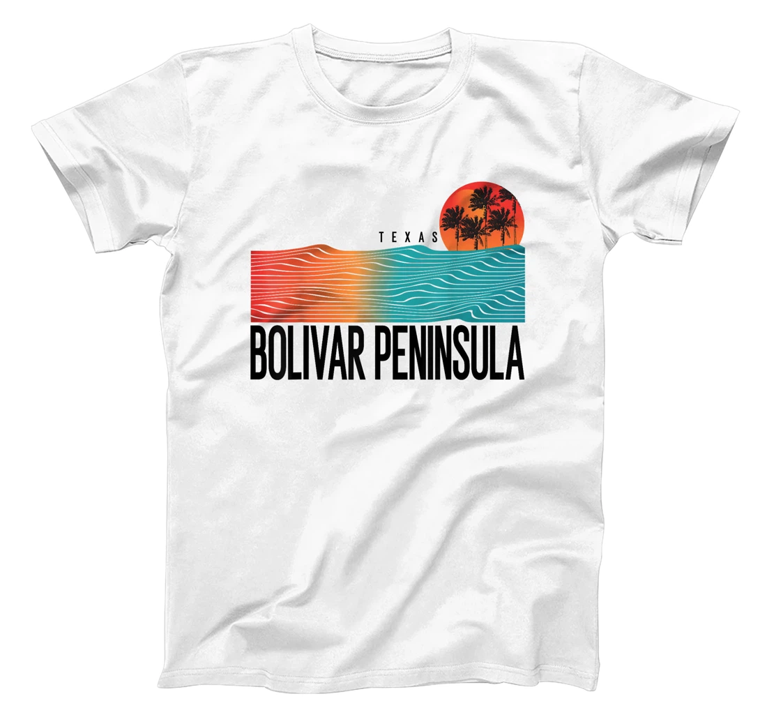 Bolivar Peninsula Texas Men Surfing Women T-Shirt