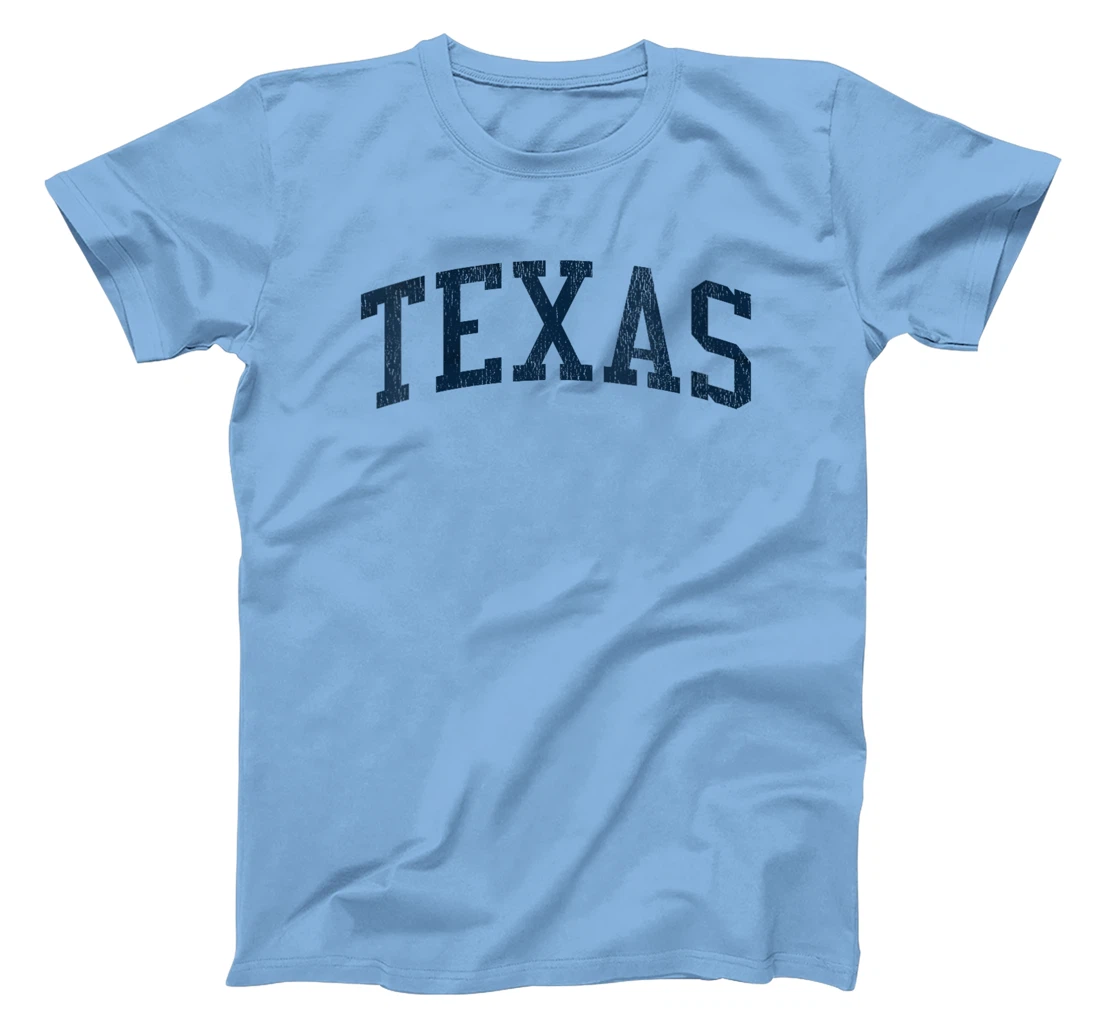 Womens Texas WI Vintage Athletic Sports JSN2 Navy Print T-Shirt