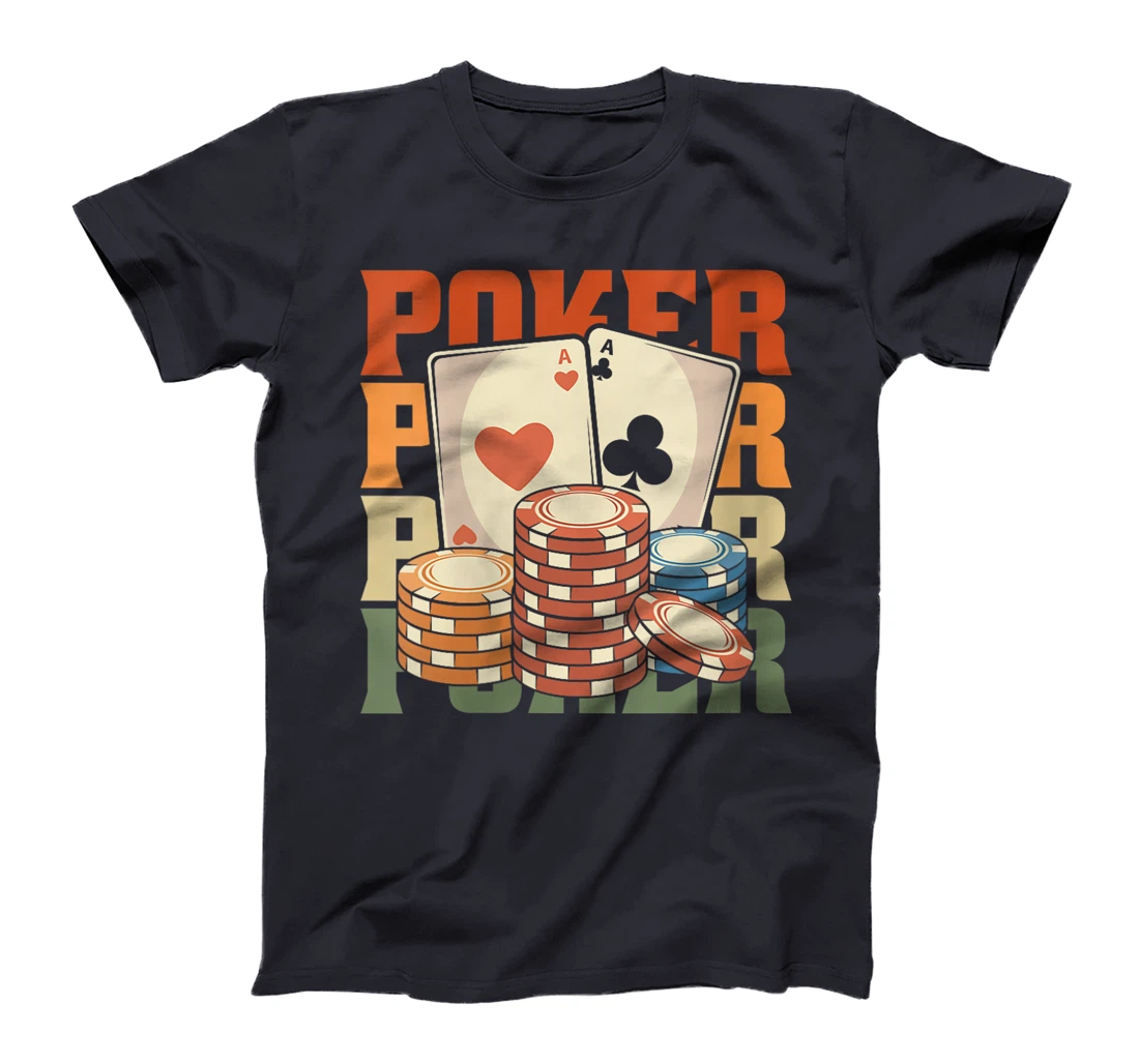 Womens Retro Poker Gambling Cards Gambler - Texas Vintage Poker T-Shirt