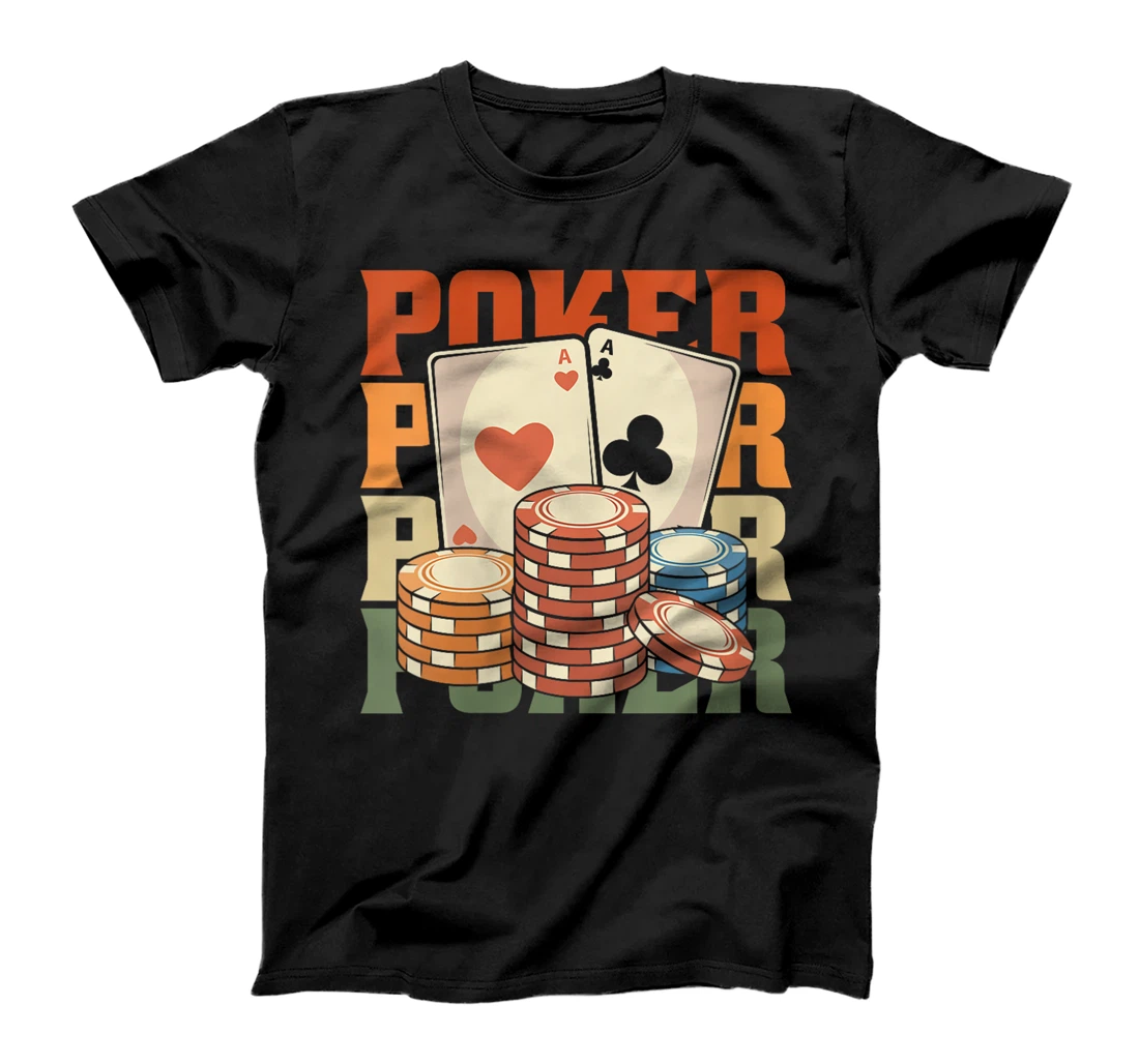 Womens Retro Poker Gambling Cards Gambler - Texas Vintage Poker T-Shirt