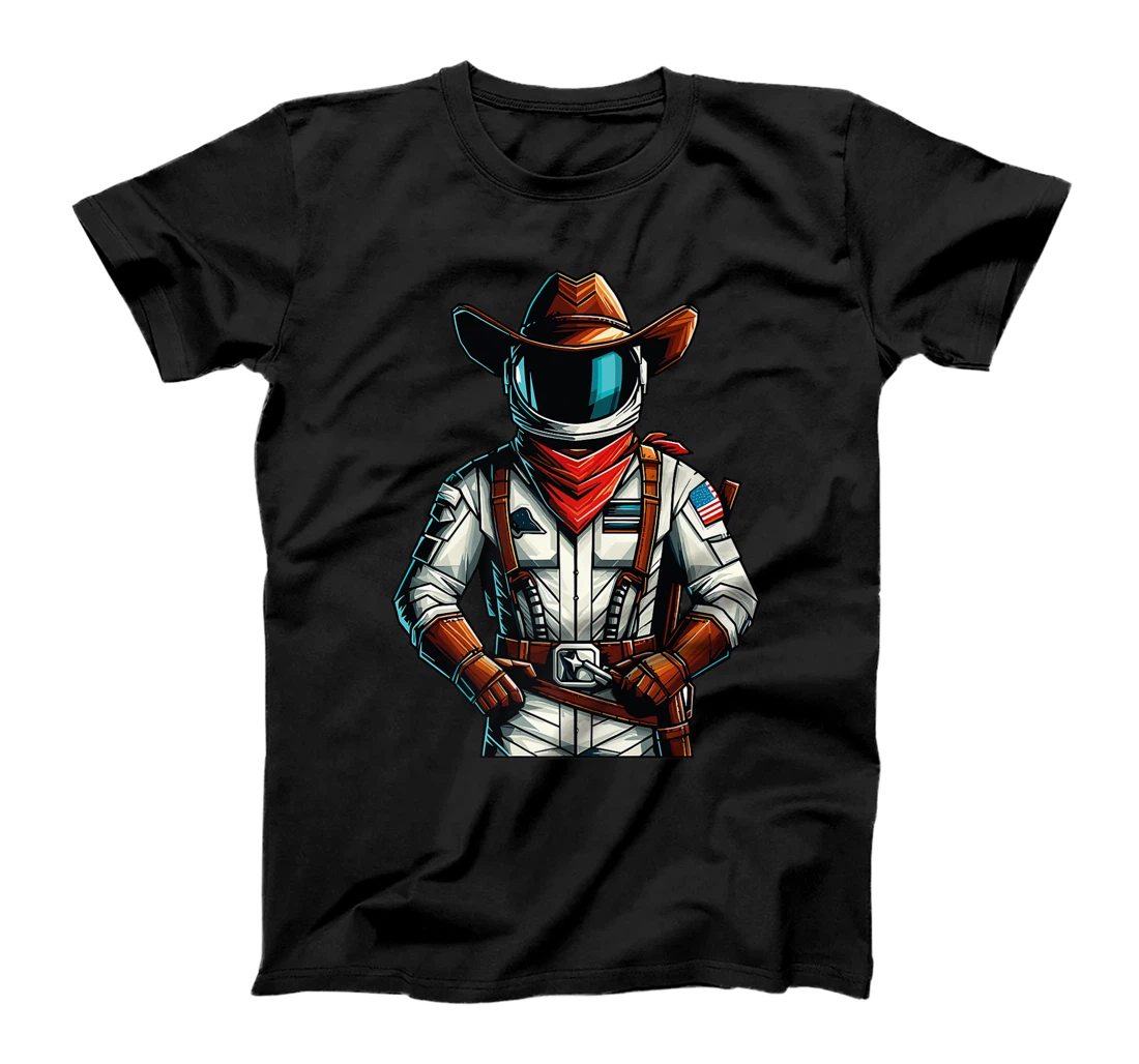 Western Rodeo Cowboy Hat Astronaut Texas Animals Premium T-Shirt