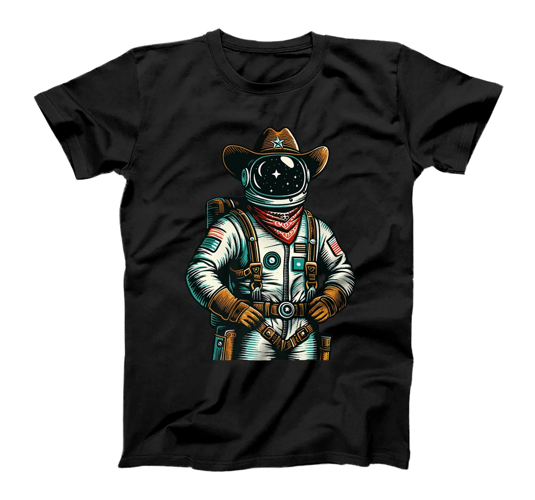 Western Rodeo Cowboy Hat Astronaut Texas Animals Premium T-Shirt