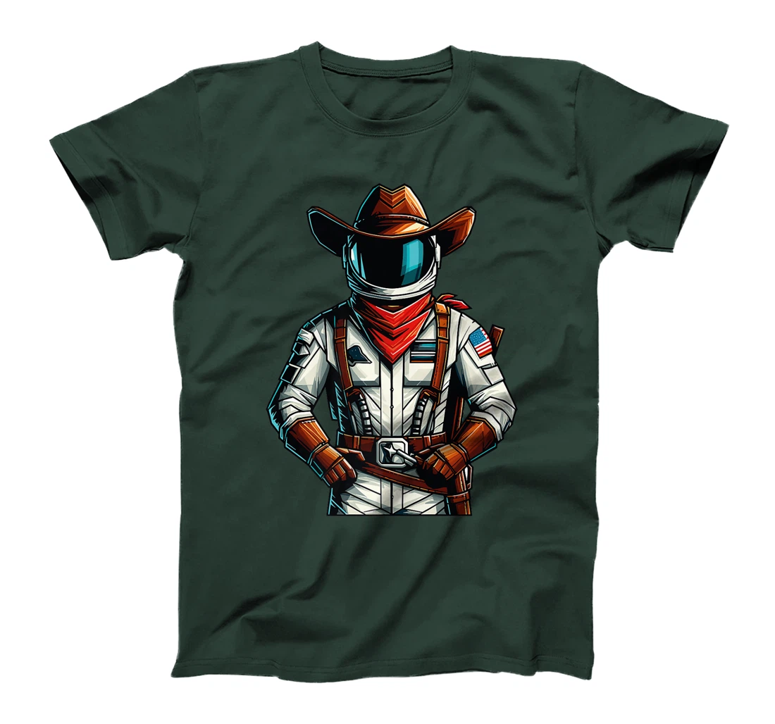 Western Rodeo Cowboy Hat Astronaut Texas Animals Premium T-Shirt