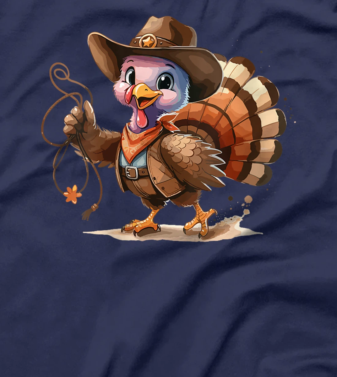 Womens Western Rodeo Cowboy Hat Turkey Texas Animals T-Shirt