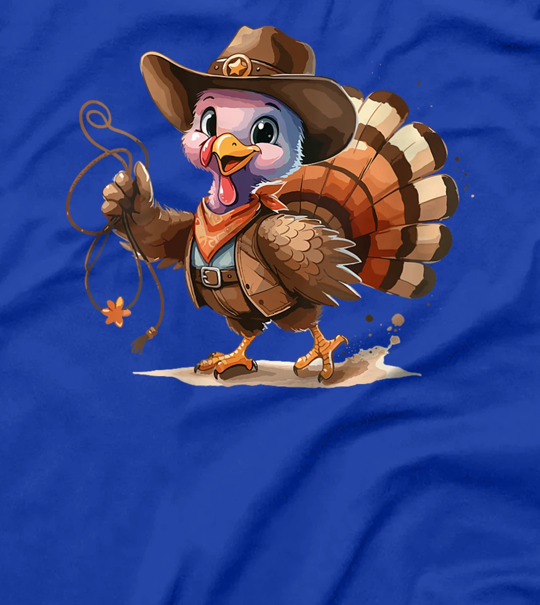 Womens Western Rodeo Cowboy Hat Turkey Texas Animals T-Shirt