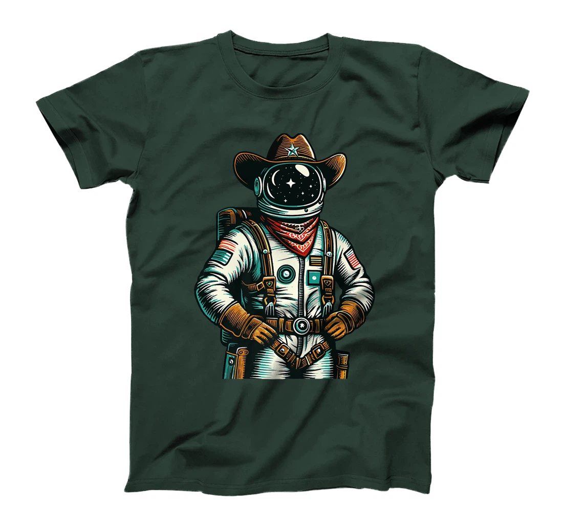 Western Rodeo Cowboy Hat Astronaut Texas Animals Premium T-Shirt