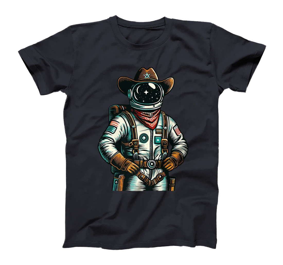 Western Rodeo Cowboy Hat Astronaut Texas Animals Premium T-Shirt