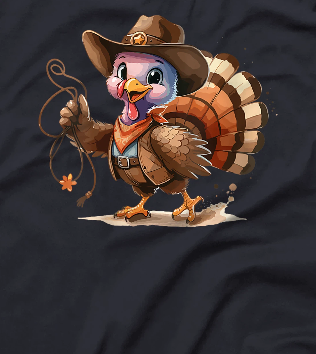 Womens Western Rodeo Cowboy Hat Turkey Texas Animals T-Shirt