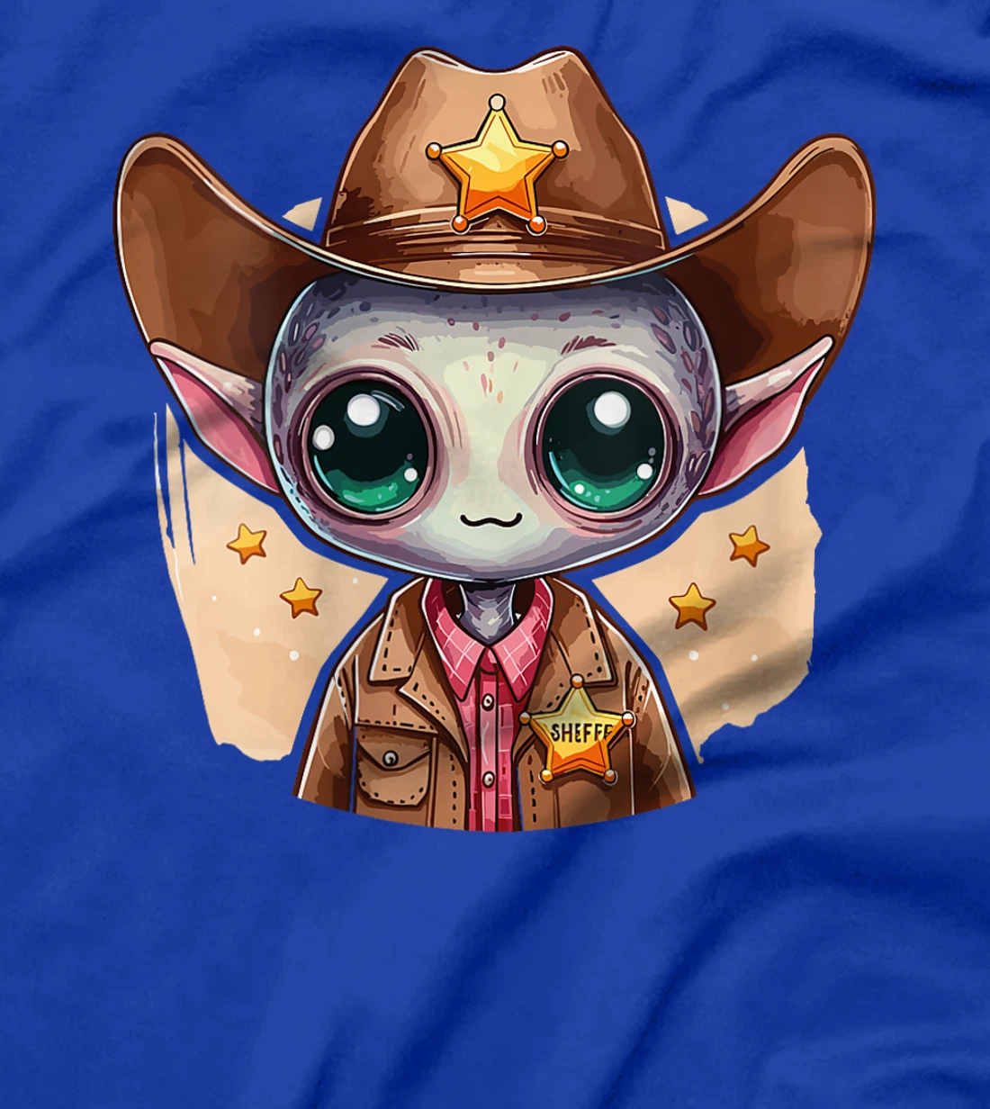 Womens Western Rodeo Cowboy Hat Alien Texas Animals T-Shirt