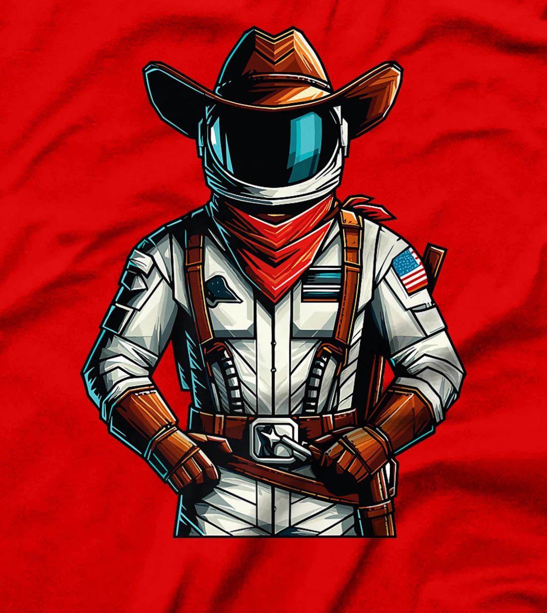 Western Rodeo Cowboy Hat Astronaut Texas Animals Premium T-Shirt