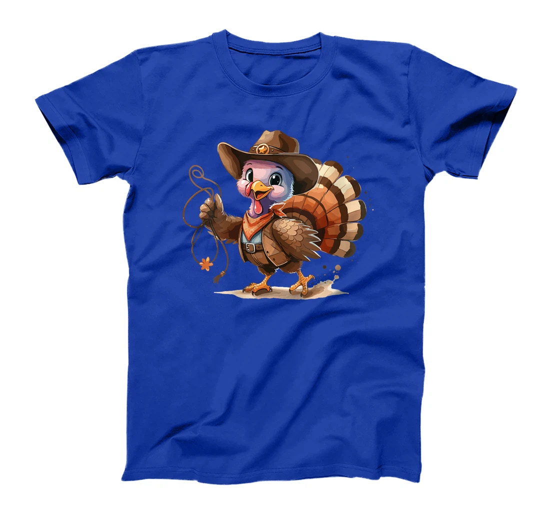 Womens Western Rodeo Cowboy Hat Turkey Texas Animals T-Shirt