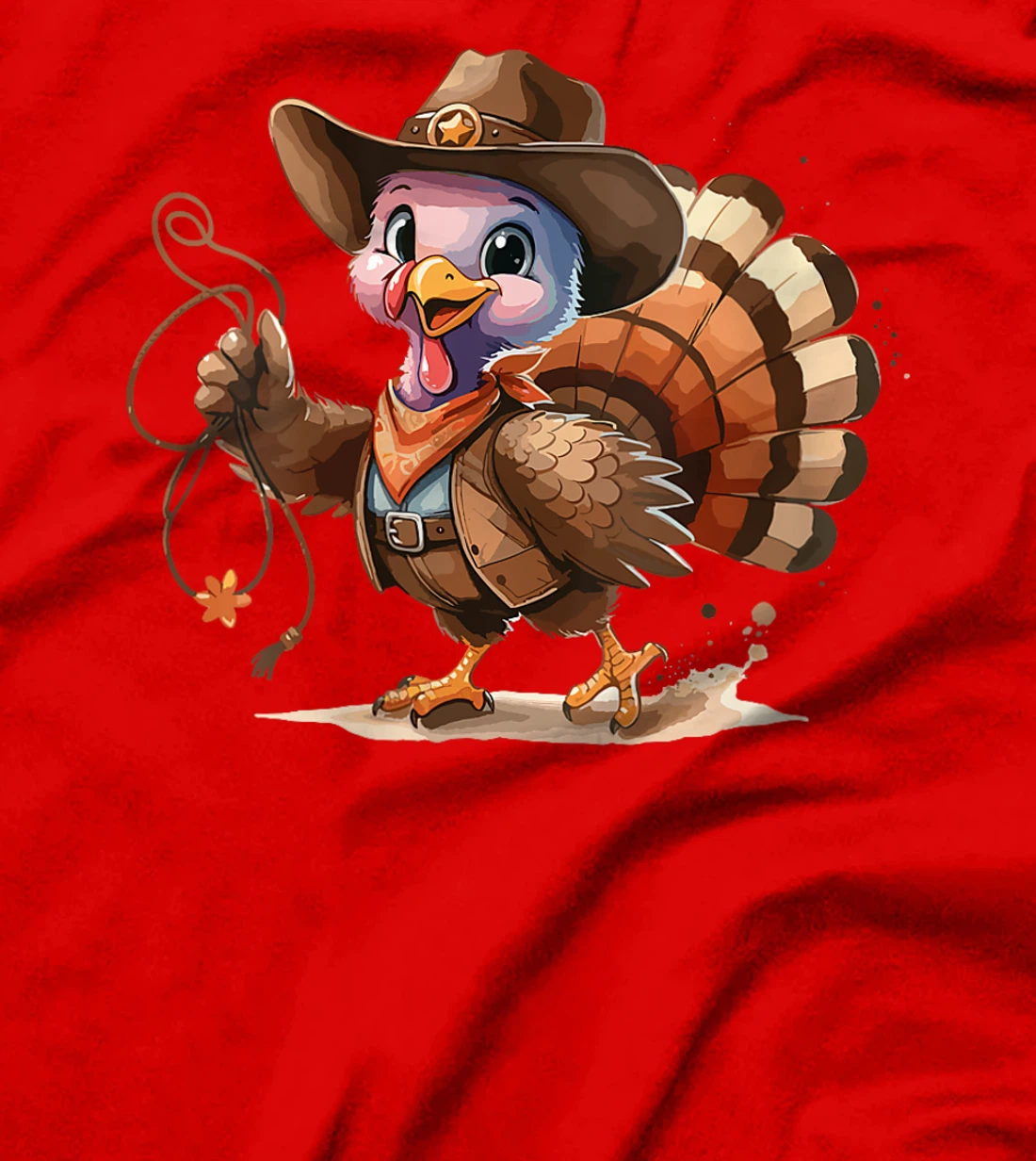 Womens Western Rodeo Cowboy Hat Turkey Texas Animals T-Shirt