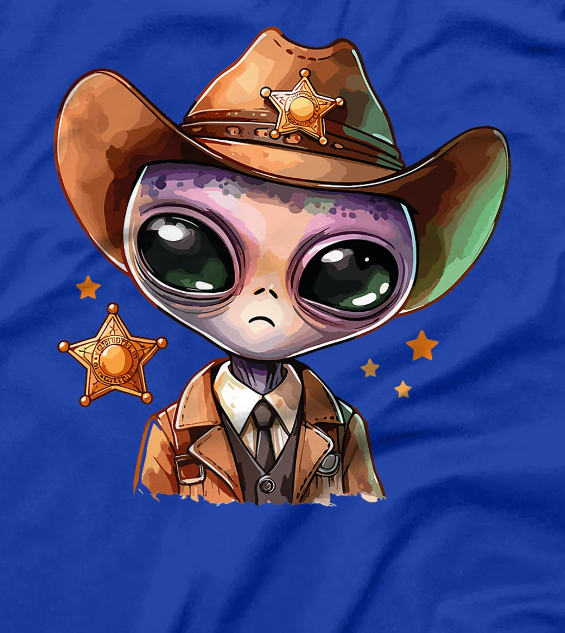Western Rodeo Cowboy Hat Alien Texas Animals Premium T-Shirt