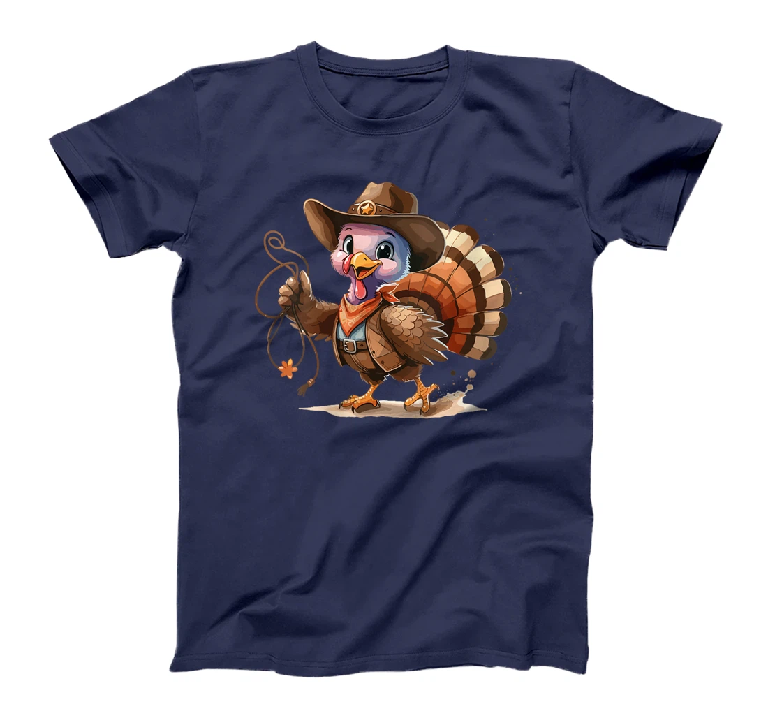 Womens Western Rodeo Cowboy Hat Turkey Texas Animals T-Shirt