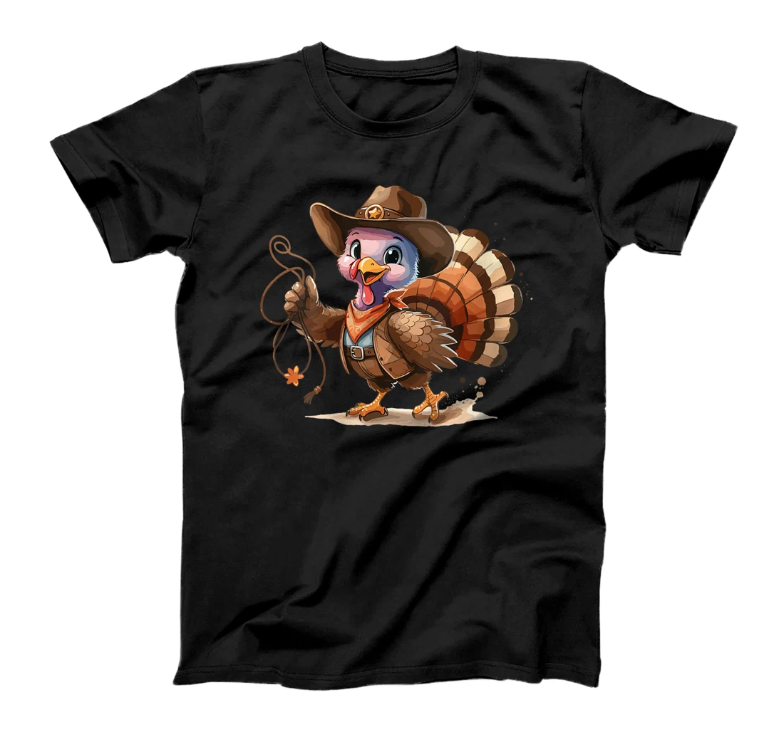 Womens Western Rodeo Cowboy Hat Turkey Texas Animals T-Shirt