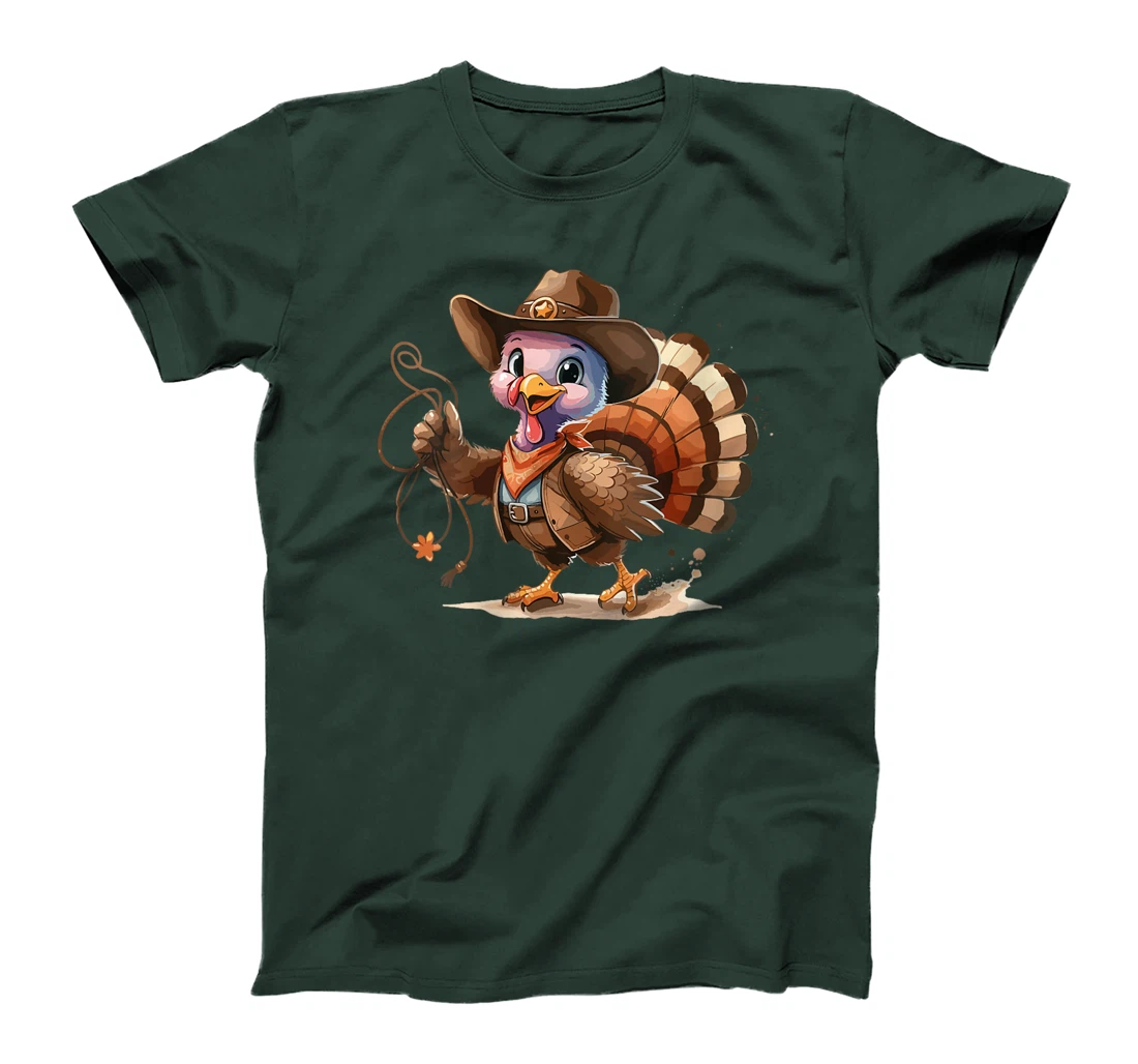 Womens Western Rodeo Cowboy Hat Turkey Texas Animals T-Shirt