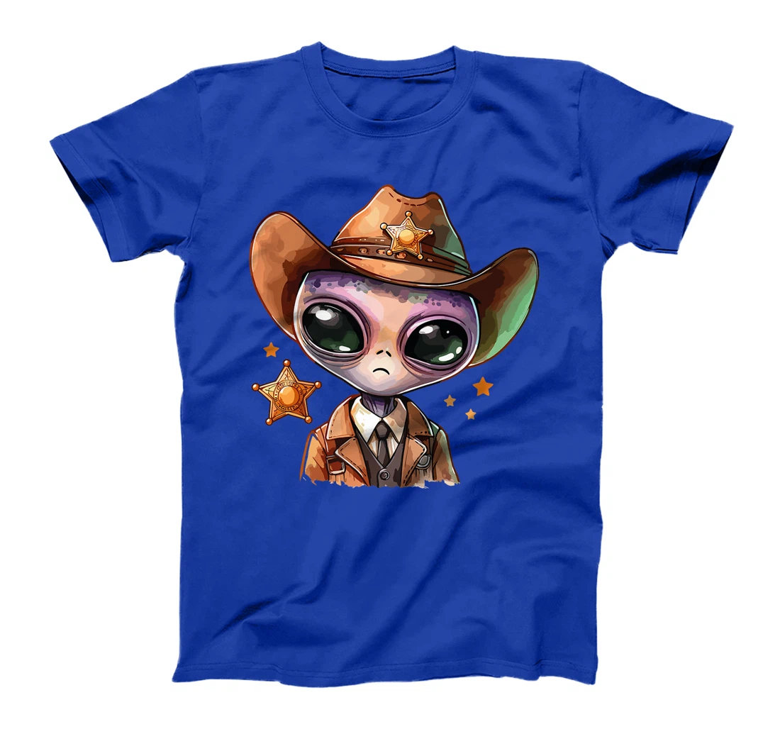 Western Rodeo Cowboy Hat Alien Texas Animals Premium T-Shirt
