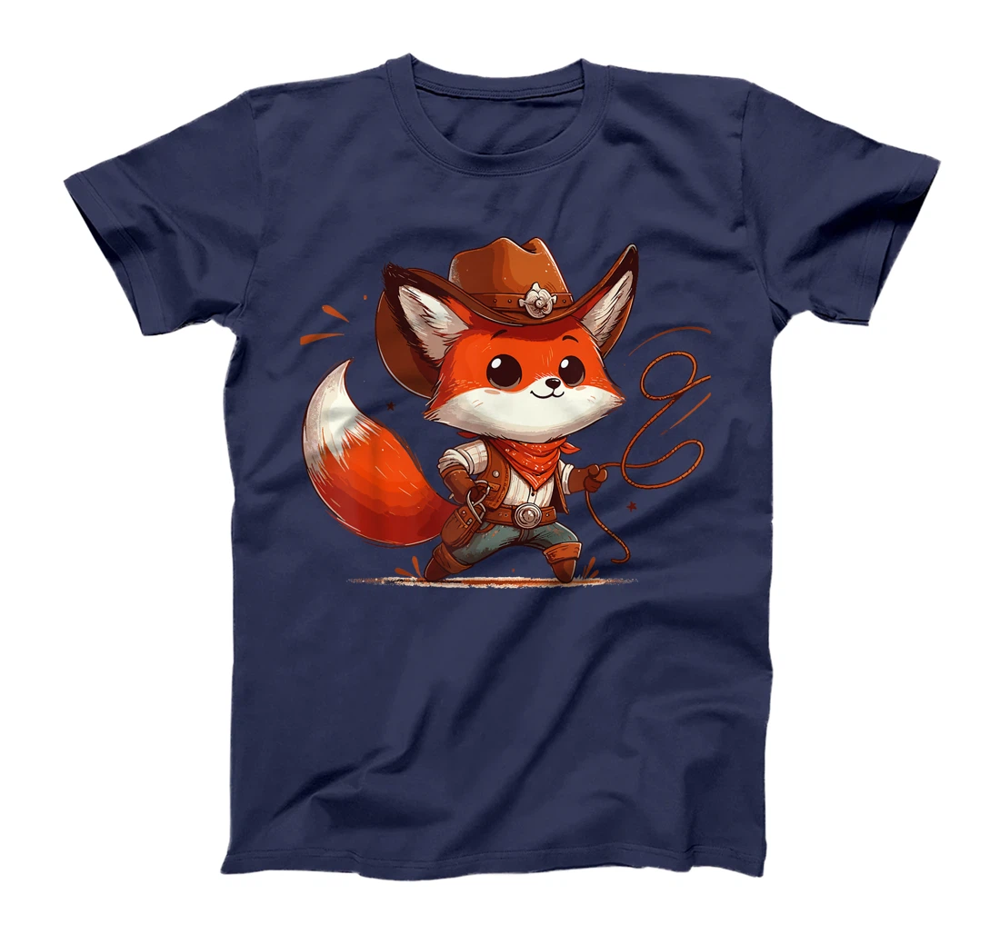 Western Rodeo Cowboy Hat Fox Texas Animals T-Shirt