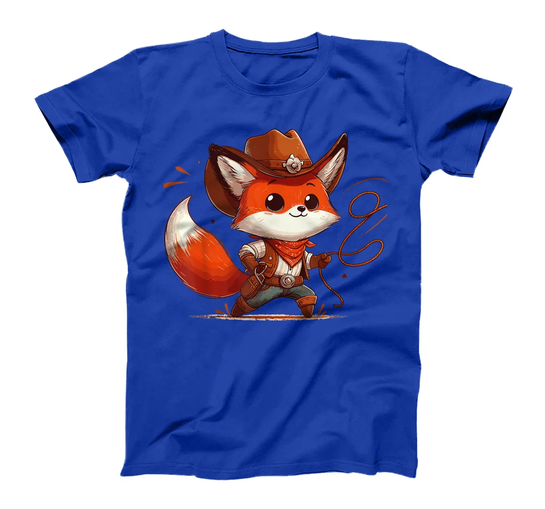 Western Rodeo Cowboy Hat Fox Texas Animals T-Shirt