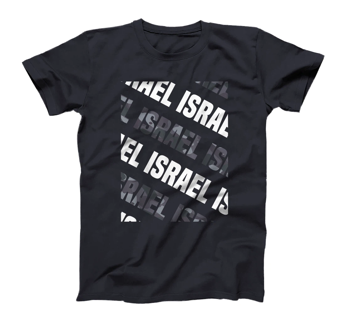 Israel Camo Pattern Grey Camouflage T-Shirt