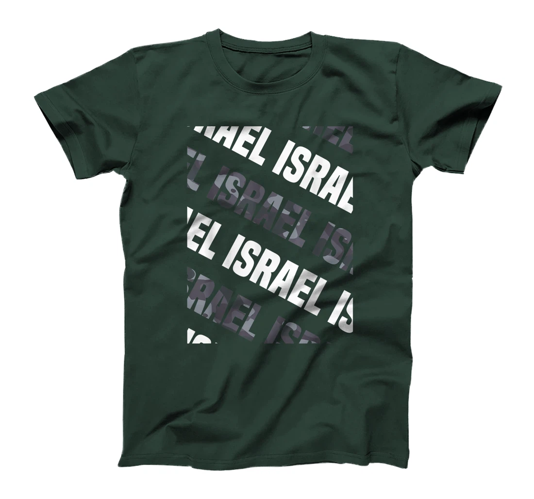 Israel Camo Pattern Grey Camouflage T-Shirt