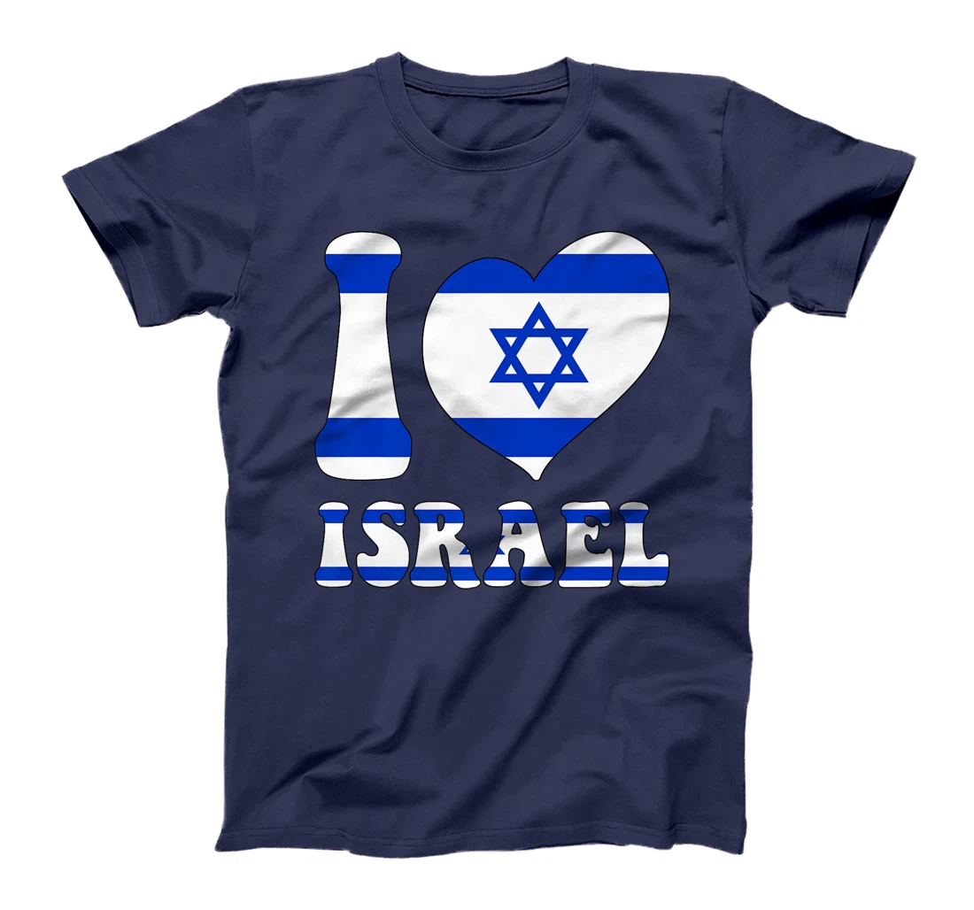 I Love Israel Proud To Be Israeli Israel Flag Heart Graphic Premium T-Shirt