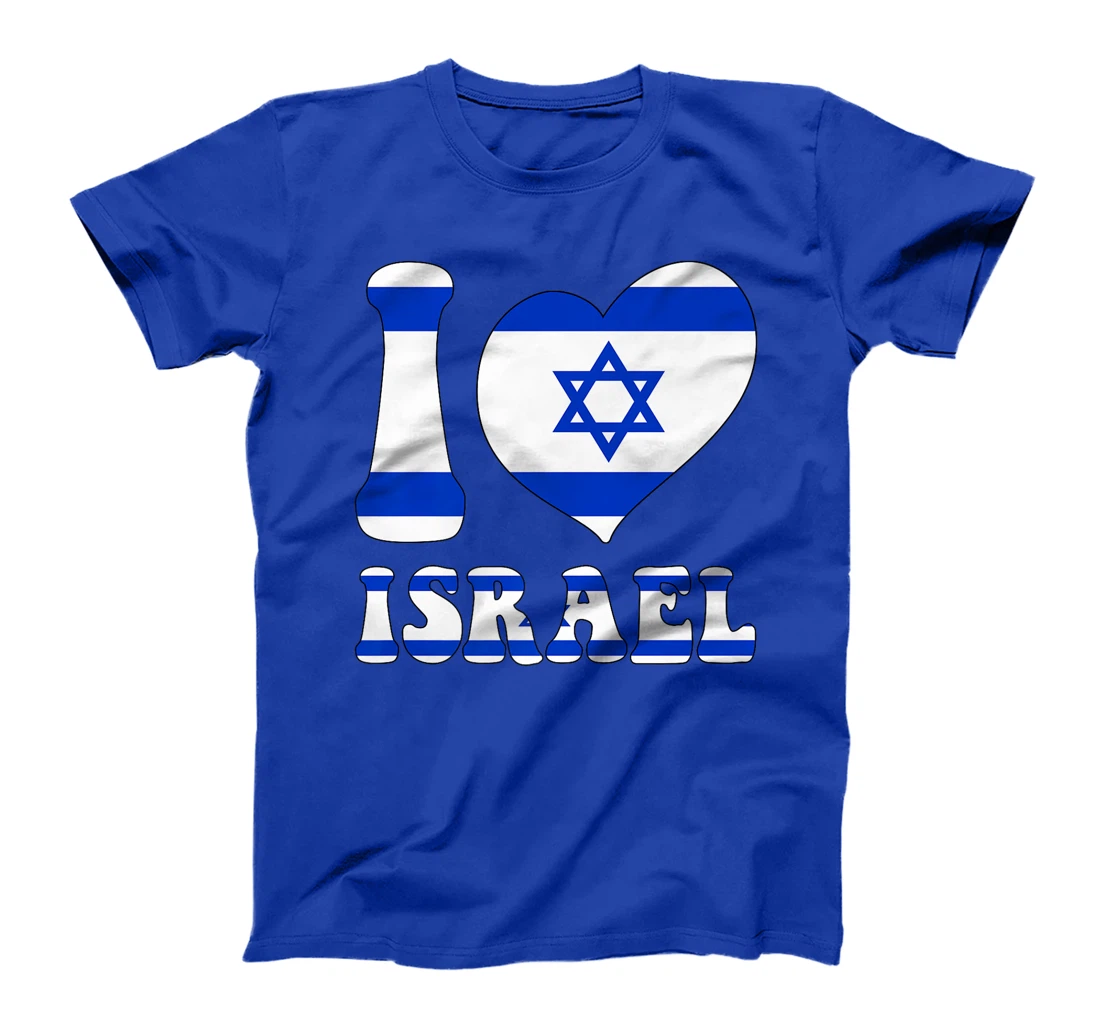 I Love Israel Proud To Be Israeli Israel Flag Heart Graphic Premium T-Shirt
