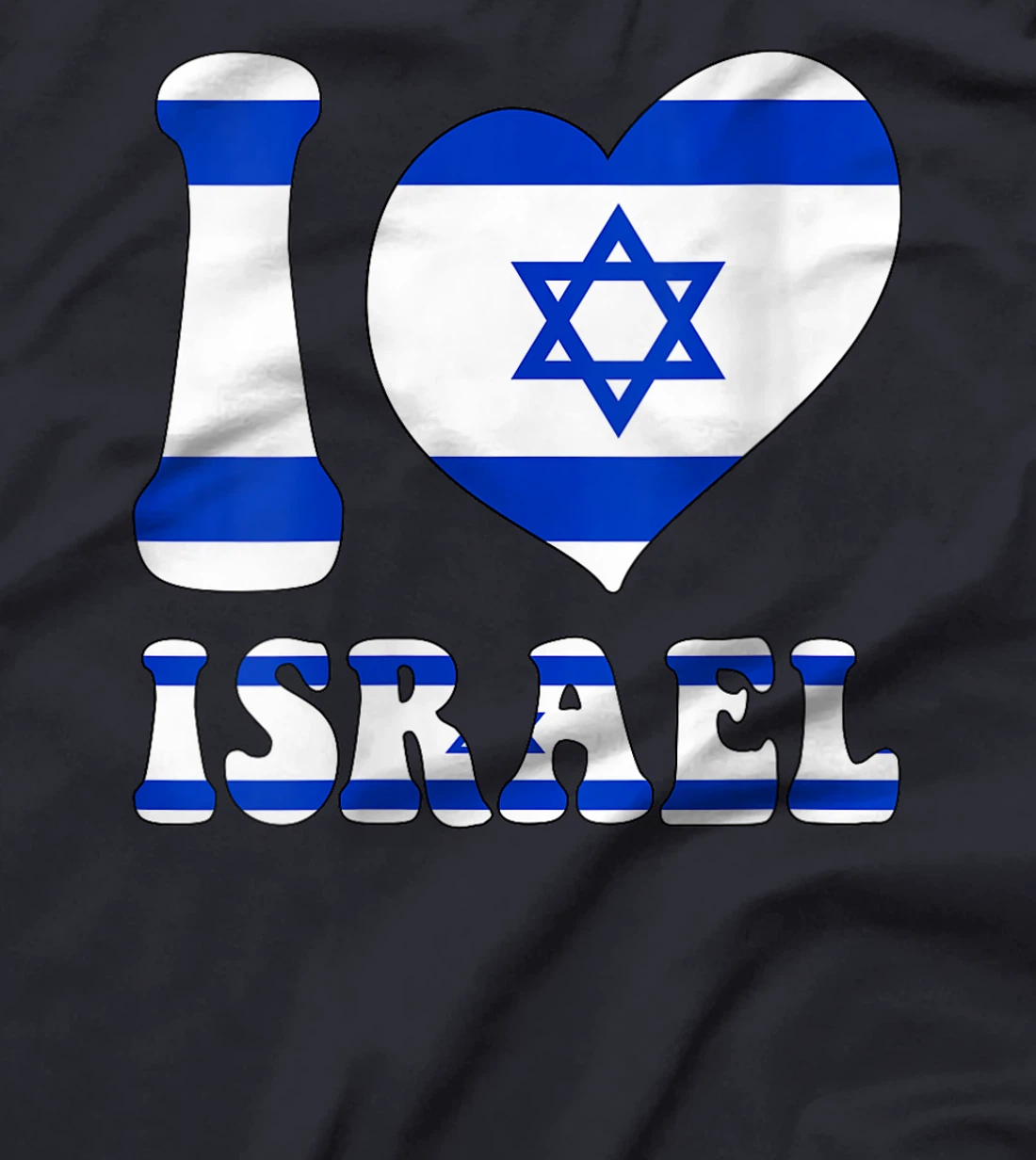 Womens I Love Israel Proud To Be Israeli Israel Flag Heart Graphic T-Shirt