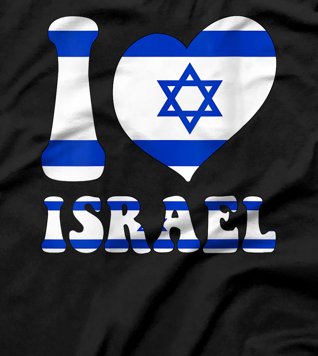 Womens I Love Israel Proud To Be Israeli Israel Flag Heart Graphic T-Shirt