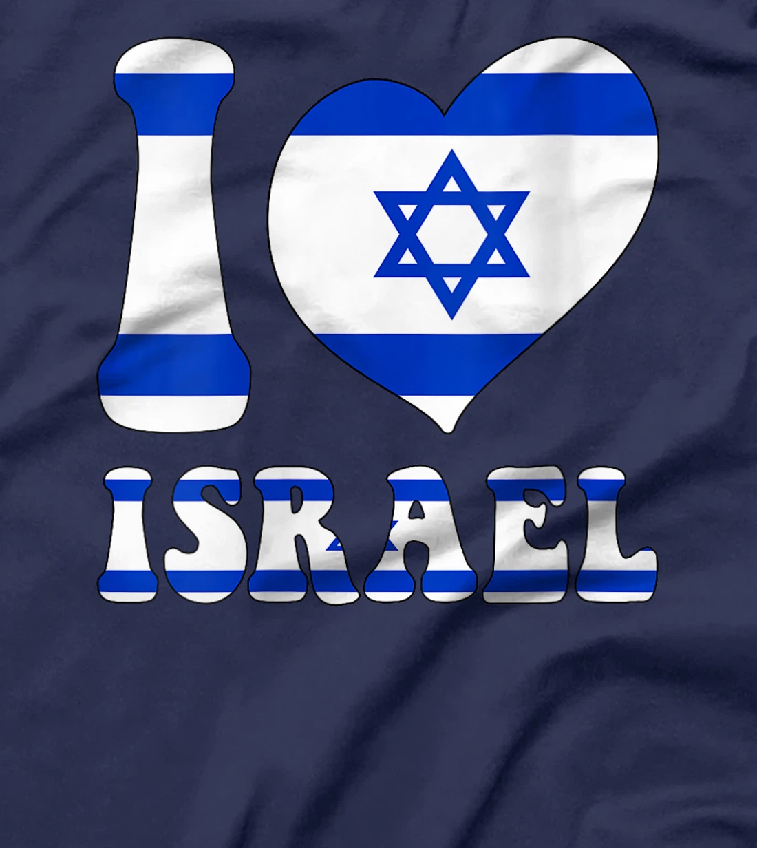 Womens I Love Israel Proud To Be Israeli Israel Flag Heart Graphic T-Shirt