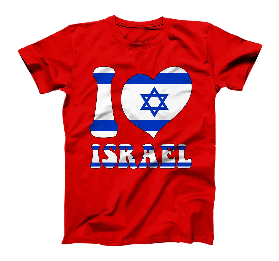 I Love Israel Proud To Be Israeli Israel Flag Heart Graphic Premium T-Shirt