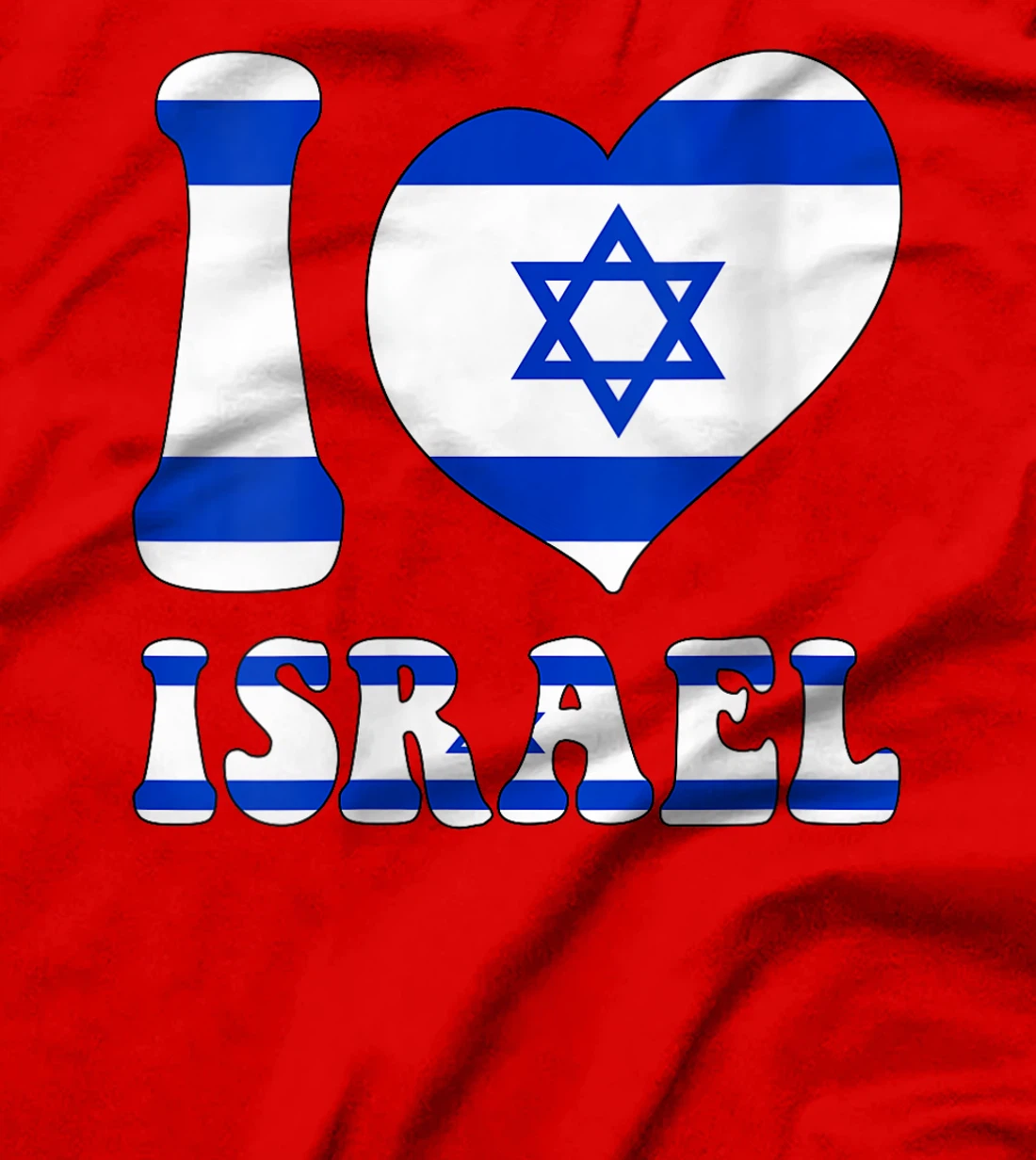Womens I Love Israel Proud To Be Israeli Israel Flag Heart Graphic T-Shirt