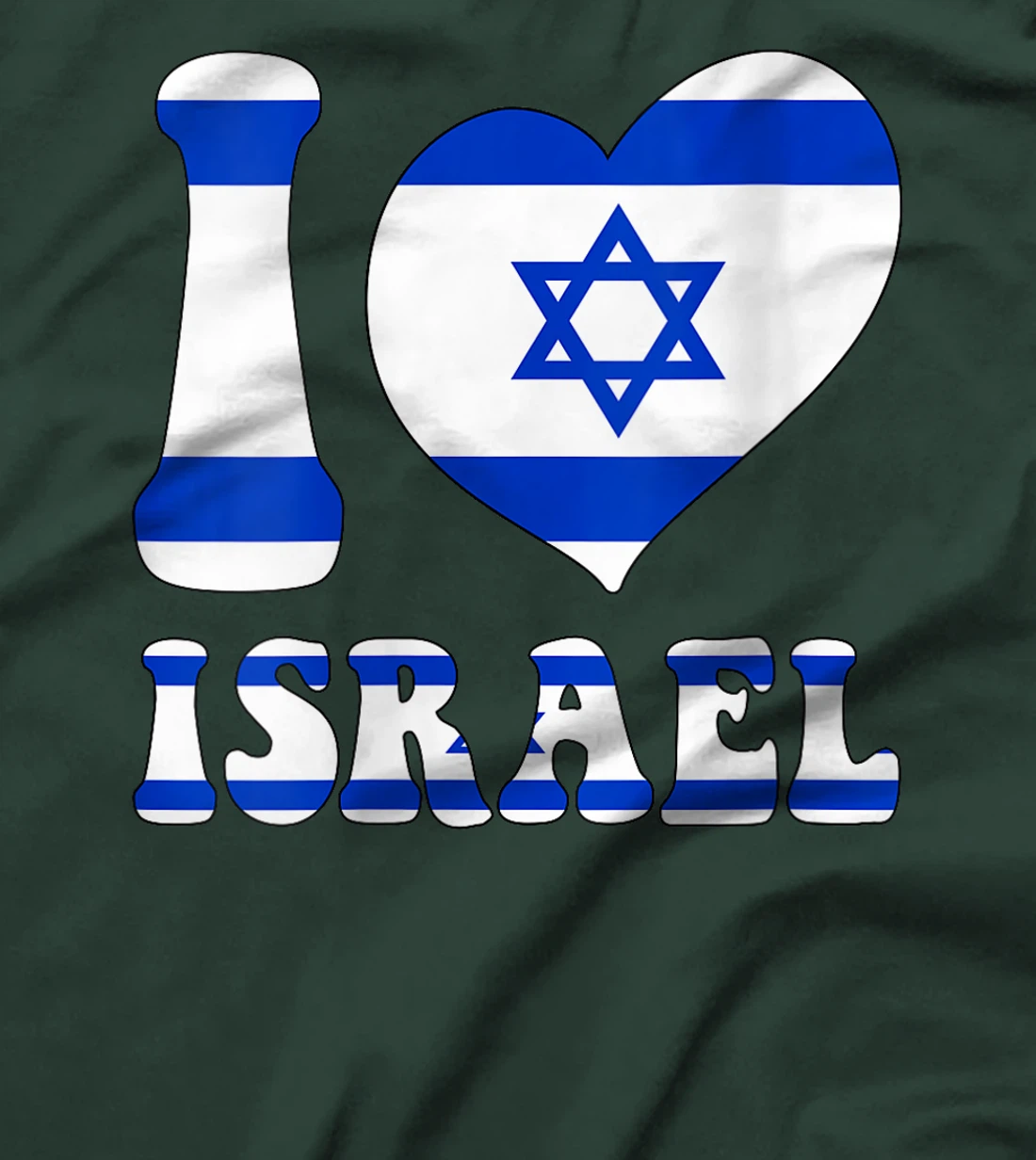 Womens I Love Israel Proud To Be Israeli Israel Flag Heart Graphic T-Shirt