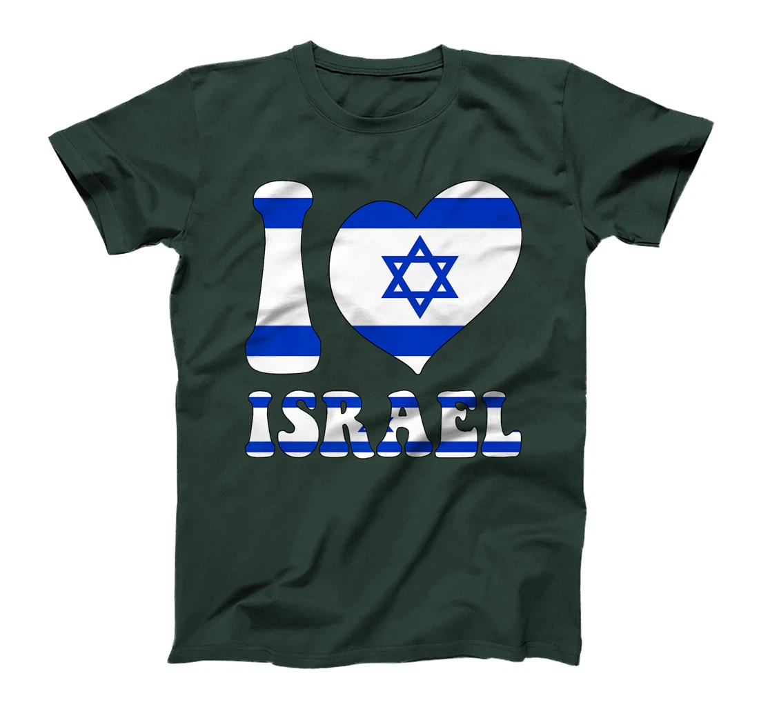 I Love Israel Proud To Be Israeli Israel Flag Heart Graphic Premium T-Shirt