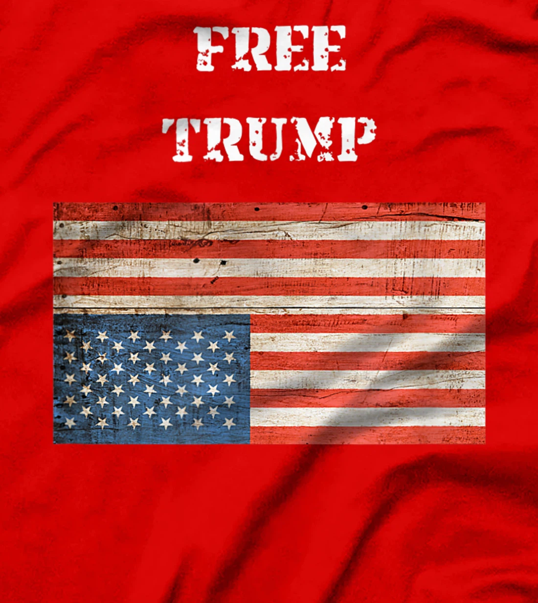 Free Donald Trump Upside Down United States Flag T-Shirt