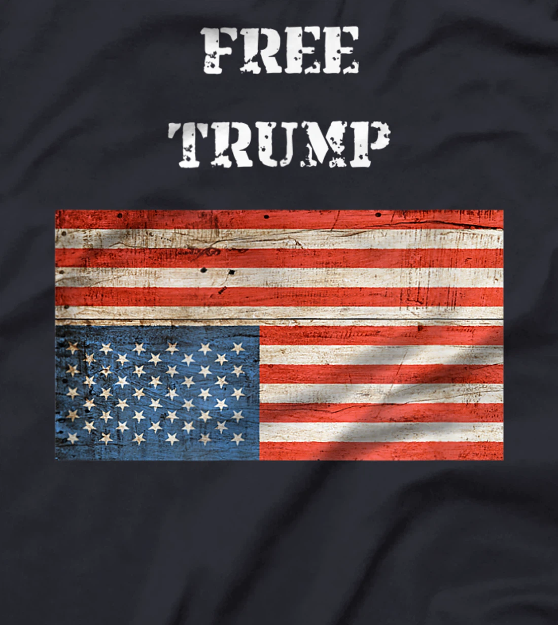 Free Donald Trump Upside Down United States Flag T-Shirt
