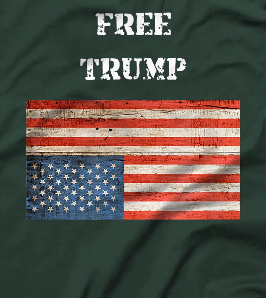 Free Donald Trump Upside Down United States Flag T-Shirt