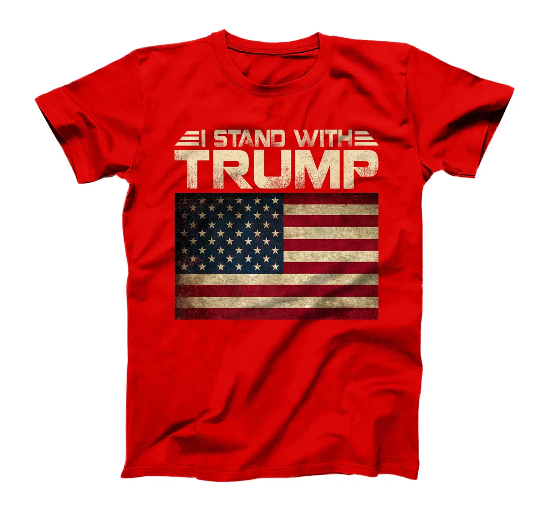 Womens Vintage I Stand With Trump Pro Trump Supporter Men Women T-Shirt
