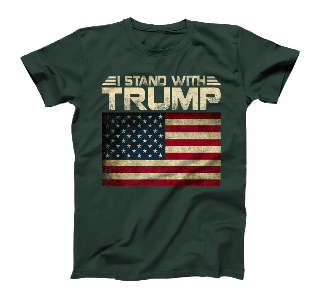 Womens Vintage I Stand With Trump Pro Trump Supporter Men Women T-Shirt