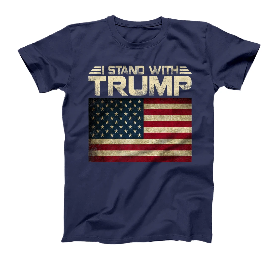 Womens Vintage I Stand With Trump Pro Trump Supporter Men Women T-Shirt