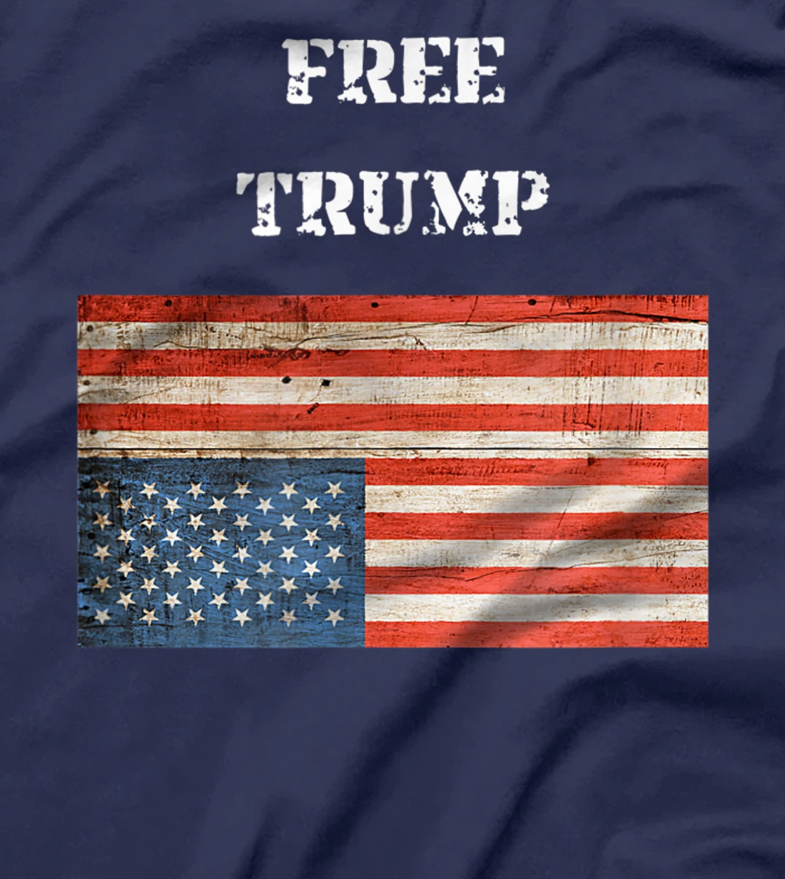 Free Donald Trump Upside Down United States Flag T-Shirt