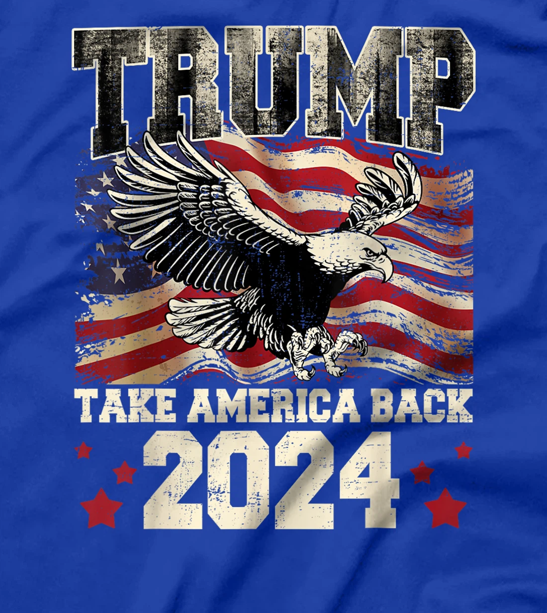 Womens Donald Trump 2024 Take America Back American Flag Patriotic T-Shirt