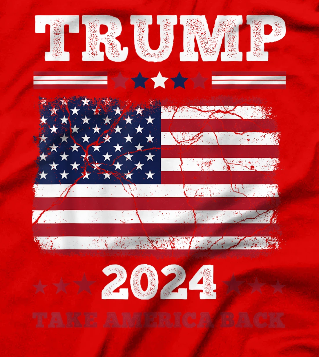 Unique America Donald Trump 2024 Flag T-Shirt