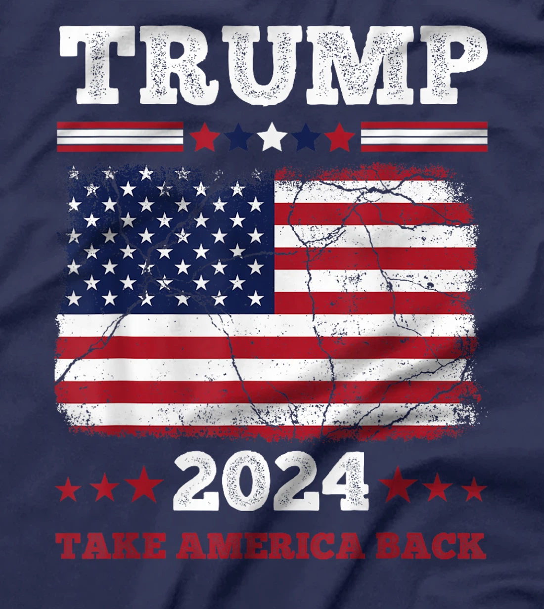 Unique America Donald Trump 2024 Flag T-Shirt