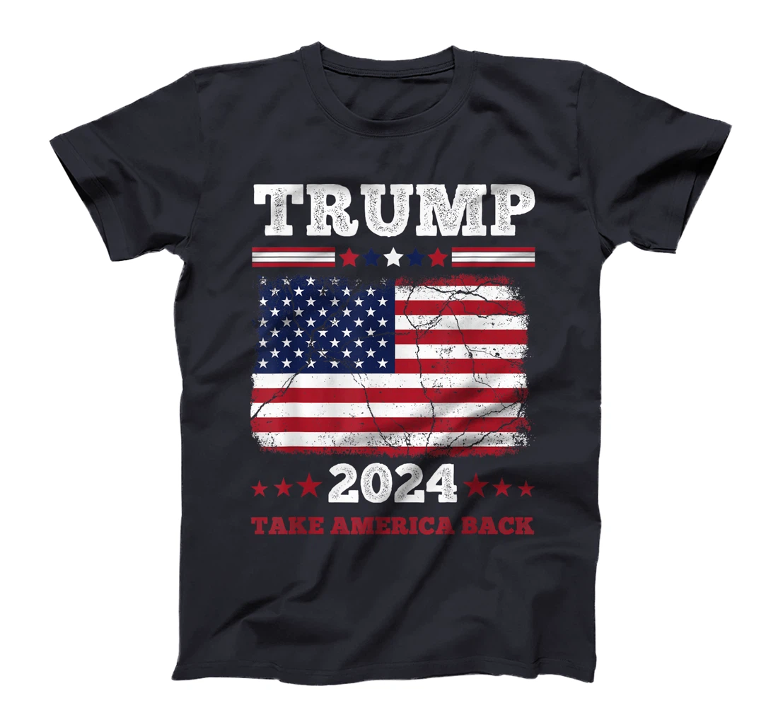 Unique America Donald Trump 2024 Flag T-Shirt