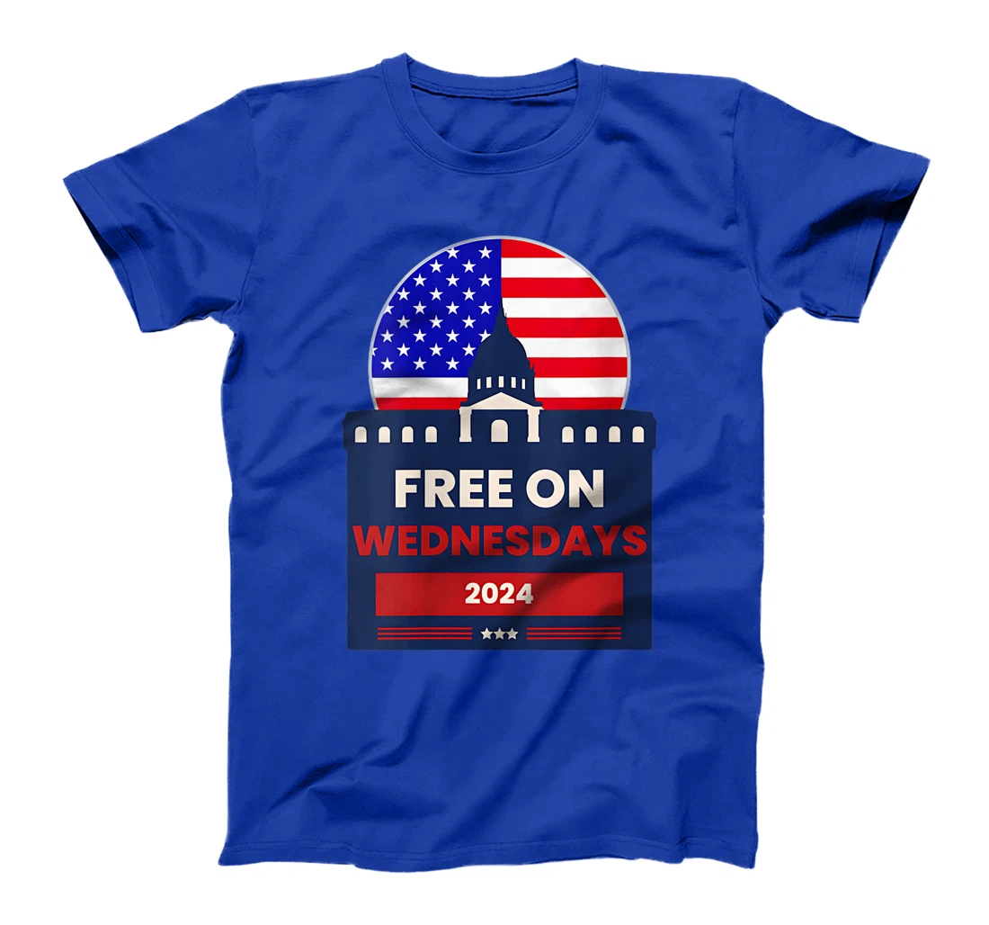 Womens Election Funny Trump Biden Saying Free On Wednesdays 2024 T-Shirt