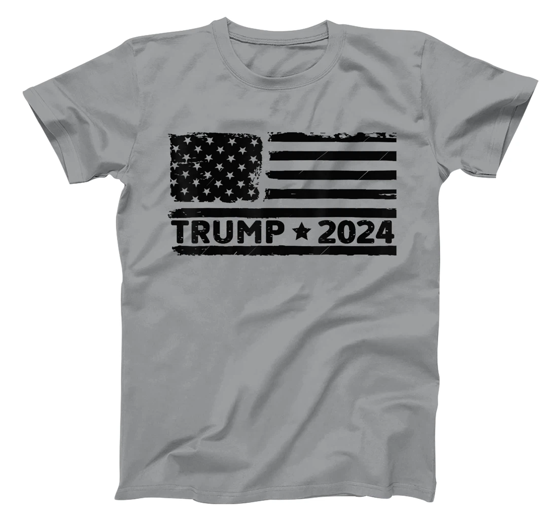 Womens Unique America Donald Trump 2024 Flag T-Shirt